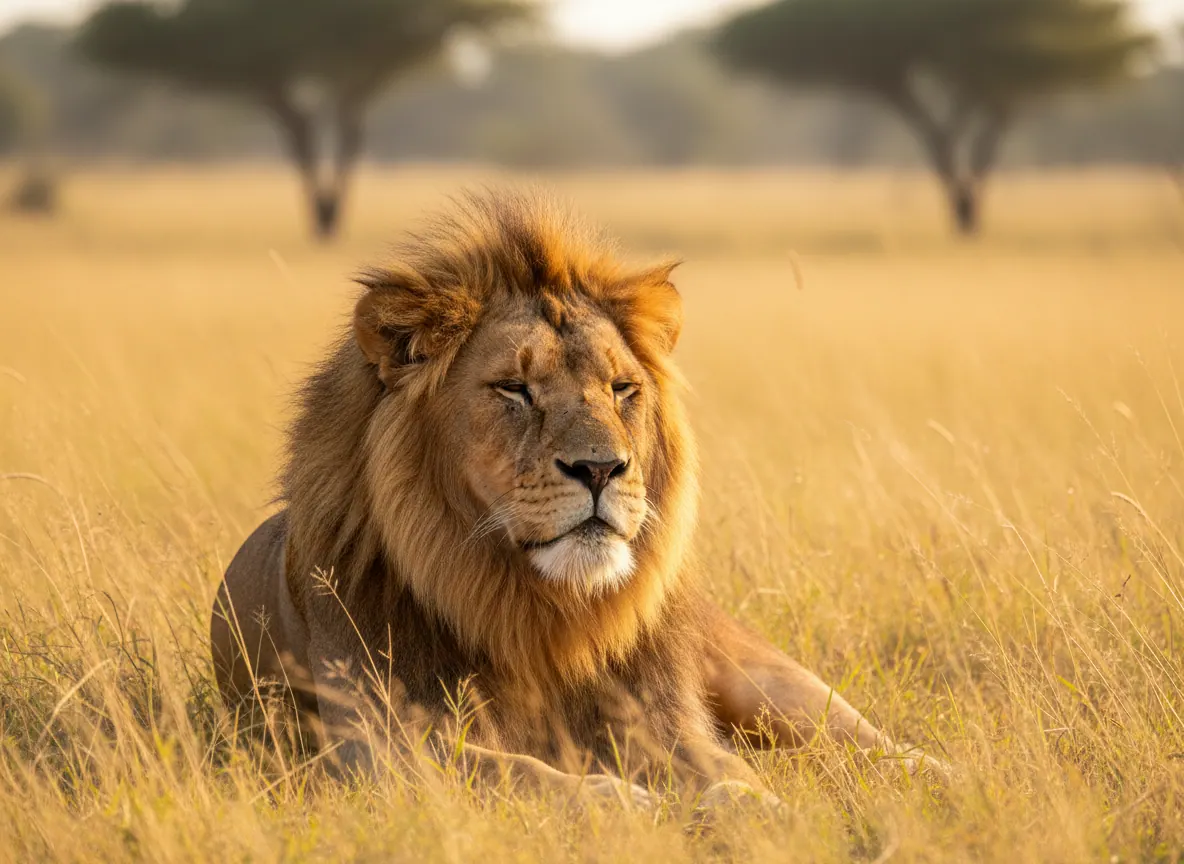 Lion resting